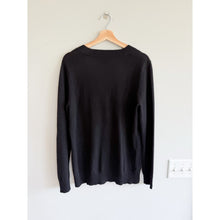 Load image into Gallery viewer, C by Bloomingdales 2-Ply Cashmere Button-Front V-Neck Cardigan Sweater Black L