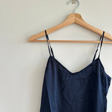 Load image into Gallery viewer, Quince Washabale Stretch Silk V-Neck Cami Navy XS