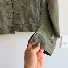Load image into Gallery viewer, Adriano Goldschmied Robyn Button Front Collared Jean Jacket Green M NWT