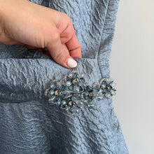 Load image into Gallery viewer, Teri Jon by Rickie Freeman V-Neck Sleeveless A-Line Midi Cocktail Dress Blue 2