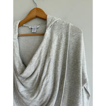 Load image into Gallery viewer, Athleta Purana Wrap Draped Long Sleeve Pullover Tulip Hem Sweatshirt Gray XS