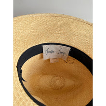 Load image into Gallery viewer, Janessa Leone Lyra Straw Short Crown Fedora Hat Cream M