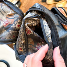 Load image into Gallery viewer, Belle Rose Leather Bucket Bag with Handle And Strap