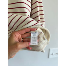 Load image into Gallery viewer, Perfectwhitetee Niall Striped French Terry 3/4 Sleeve Sweatshirt Red White S