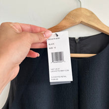 Load image into Gallery viewer, Lafayette 148 New York Wool Sleeveless Pleated Mini Shift Dress Black 10 NWT