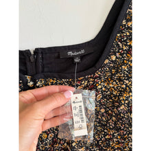 Load image into Gallery viewer, Madewell Embroidered Tiered Floral Casual Midi Dress Brown Black 10 NWT