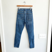 Load image into Gallery viewer, AGOLDE Nico High Rise Button-Fly Distressed Skinny Leg Cropped Jeans Blue 24