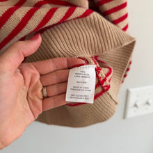 Load image into Gallery viewer, DEMYLEE Lucian Merino Wool Striped Pullover Sweater Red Brown M