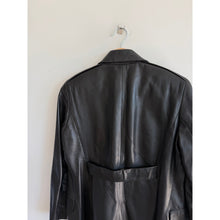 Load image into Gallery viewer, Begedor Italia Vintage Double-Breasted Leather Trench Coat Black M