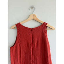 Load image into Gallery viewer, Rachel Zoe Linen Sleeveless Belted Scoop Neck Wide Leg Jumpsuit Rust Orange 2