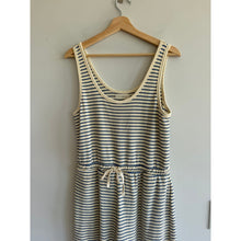 Load image into Gallery viewer, By Together Lounging For Life Striped Pattern Sleeveless Jumpsuit Blue White L