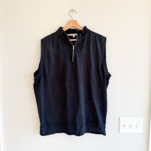 Load image into Gallery viewer, Peter Millar Galway Stretch Loop Terry Quarter-Zip Vest Black XL