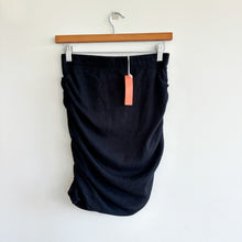 Load image into Gallery viewer, Sundry Ruched La Lune Fitted Ribbed Mini Skirt Black L NWT