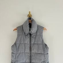 Load image into Gallery viewer, Old Navy Textured Frost-Free Zip Up Mock Neck Outdoor Puffer Vest Gray M