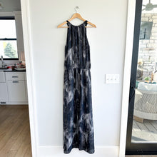 Load image into Gallery viewer, Elie Tahari York Silk Tie Neck Blouson Maxi Dress Black M