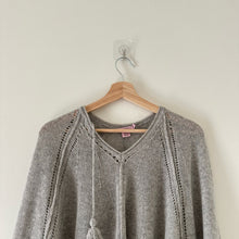 Load image into Gallery viewer, Calypso St. Barth Cashmere V-Neck Asymmetric Hem Poncho Sweater XS