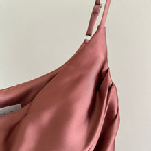 Load image into Gallery viewer, Revelry Skye Satin Cowl Neck Sleeveless Front Slit Maxi Dress 0