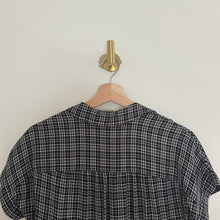 Load image into Gallery viewer, Madewell Central Thompson Plaid Tulip Hem Shirt Dress Black 2XS
