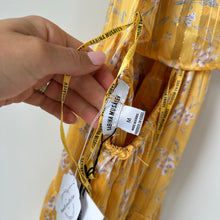 Load image into Gallery viewer, Sabina Musayev Donolita Sleeveless Floral Pleated Halter Maxi Dress Yellow M NWT