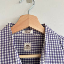 Load image into Gallery viewer, Peter Millar Gingham Print Long Sleeve Collared Button Up Shirt Purple XL