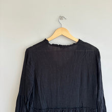 Load image into Gallery viewer, Rails Everly Flowy Tiered Skirt Long Sleeve Mini Dress Black S