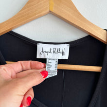 Load image into Gallery viewer, Joseph Ribkoff Keyhole Cut Out Short Sleeve Cold Shoulder Top Black 14 NWT