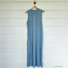 Load image into Gallery viewer, ATM Anthony Thomas Melillo Slub Jersey Sleeveless Maxi Dress Blue L NWT