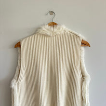 Load image into Gallery viewer, Diane Von Furstenberg Denver Rabbit Fur Cashmere Blend Sweater Vest M