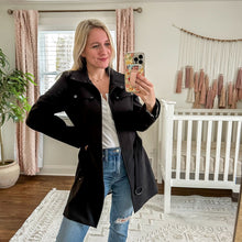 Load image into Gallery viewer, Metro x Kristen Blake Trench Coat Black M