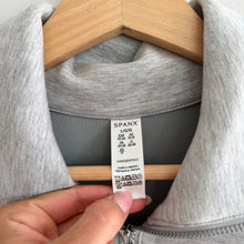 Load image into Gallery viewer, Spanx AirEssentials Half Zip Pullover Sweatshirt Gray L