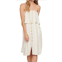Load image into Gallery viewer, L*Space Women's Day Dreamer Relax Fit Strapless Lined Midi Dress Tan M