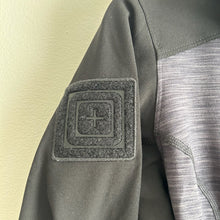 Load image into Gallery viewer, 5.11 Tactical 1/4 Zip Mixed Media Long Sleeve Pullover Gray/Black S