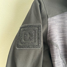 Load image into Gallery viewer, 5.11 Tactical 1/4 Zip Mixed Media Long Sleeve Pullover Gray/Black S
