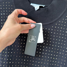 Load image into Gallery viewer, Joseph Ribkoff Beaded Crew Neck Long Sleeve Pullover Casual Top Black XL NWT