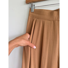 Load image into Gallery viewer, Three Bird Nest Ribbed High Rise Wide Leg Pants Khaki Brown M