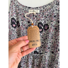 Load image into Gallery viewer, Natural Life Floral Print Sleeveless Tiered Maxi Dress Black XS NWT