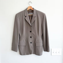 Load image into Gallery viewer, Jil Sander Single-Breasted Wool Blend Blazer Jacket Taupe 38