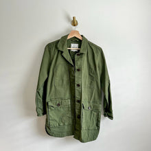 Load image into Gallery viewer, Madewell Military Button Front Jacket in Green $148