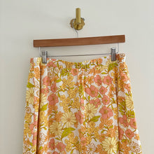 Load image into Gallery viewer, NWT Girl And The Sun Cairo Floral Pattern High Rise Maxi Skirt Yellow XL