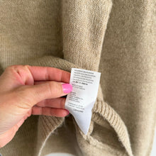 Load image into Gallery viewer, Anthropologie Square Neck Puff Sleeve Knit Sweater Tan M