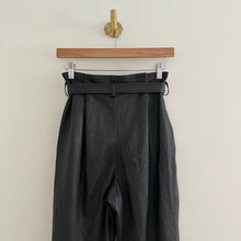 Load image into Gallery viewer, Lovers And Friends Zeal Leather High Rise Belted Paperbag Pants Black S