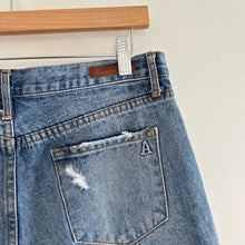 Load image into Gallery viewer, Articles Of Society Distressed Denim Dark Wash Mid Rise Shorts Blue 27