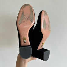 Load image into Gallery viewer, Aquazzura Firenze Velvet Ankle Booties Black 38.5