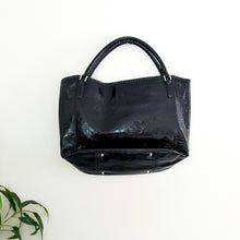 Load image into Gallery viewer, Anya Hindmarch Patent Leather Tassel Tote Bag Black with Dust Bag