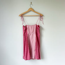Load image into Gallery viewer, Urban Outfitters Felicity Eyelet Bustier Gingham Print Mini Dress Pink L NWT