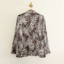 Load image into Gallery viewer, Elie Tahari The Marcie Leopard-Print Single-Breasted Blazer Brown Black 10