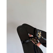 Load image into Gallery viewer, Tory Burch Mini Miller Jelly Classic Logo Thong Sandals Black 7