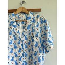 Load image into Gallery viewer, Roller Rabbit Romy The Rabbit Livy Pajama Shorts Set Blue L NWT