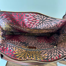 Load image into Gallery viewer, Lodis Leather Zip Around Double Handle Strap Tote Bag Brown