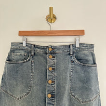 Load image into Gallery viewer, KUT From The Kloth Rose Button Front Denim Straight Skirt Blue 14